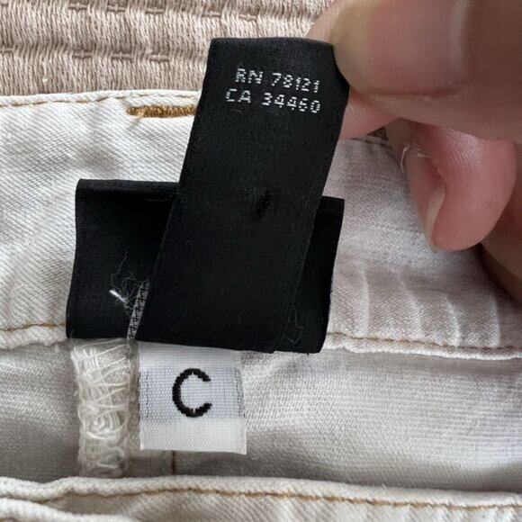 Eileen Fisher Pants Womens Petite Medium White Straight Leg Denim Jeans Made USA - Picture 11 of 16